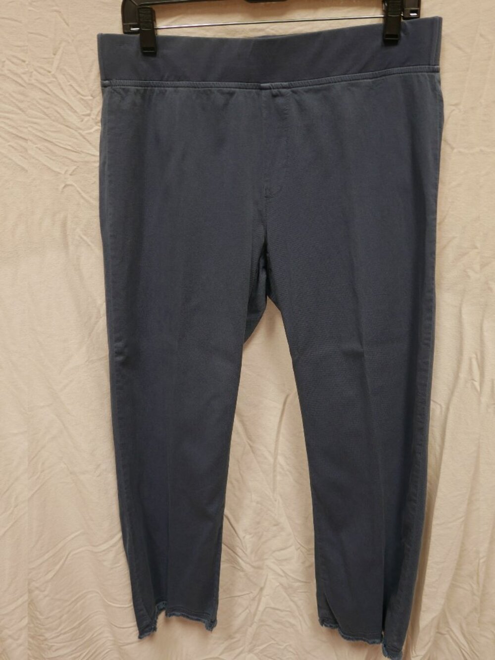 Wearables Blue Pull-On Ankle Pants Frayed Raw Hem Size M